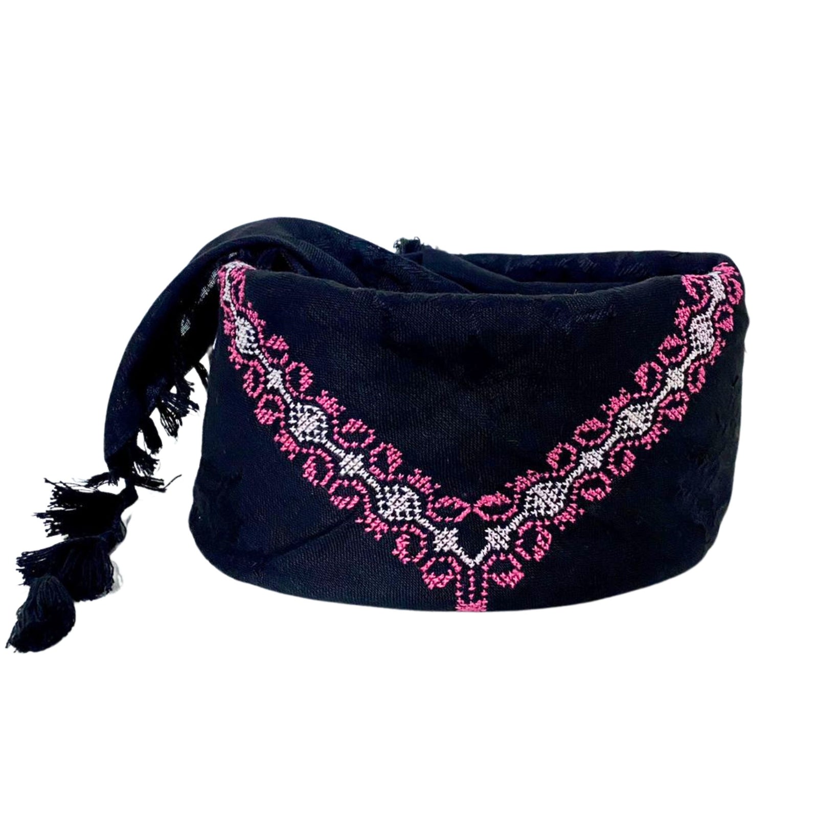 BLACK-ON-BLACK MAY KEFFIYEH