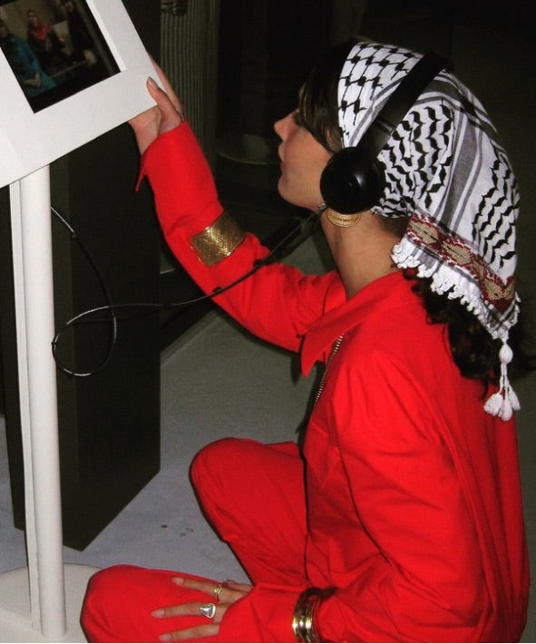 MINI BLACK & WHITE FLAME KEFFIYEH