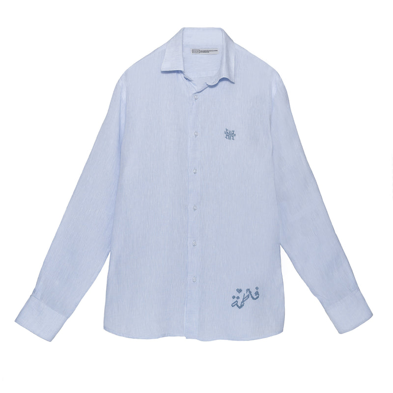 BLUE LINEN SHIRT IBRAHIM
