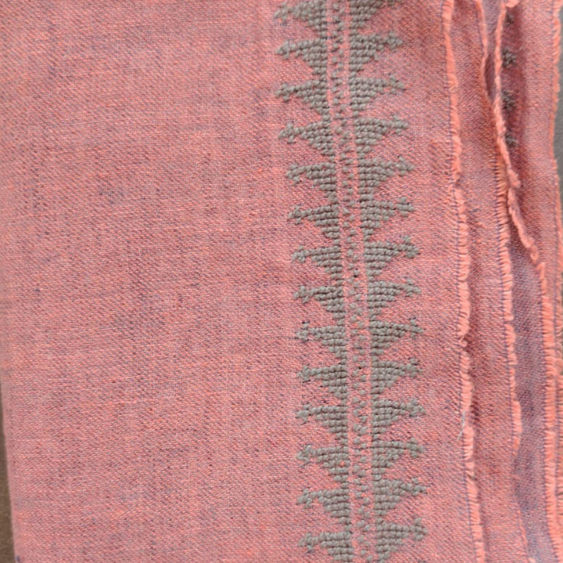 RED LINEN SHAWL MARY MAGDALENE