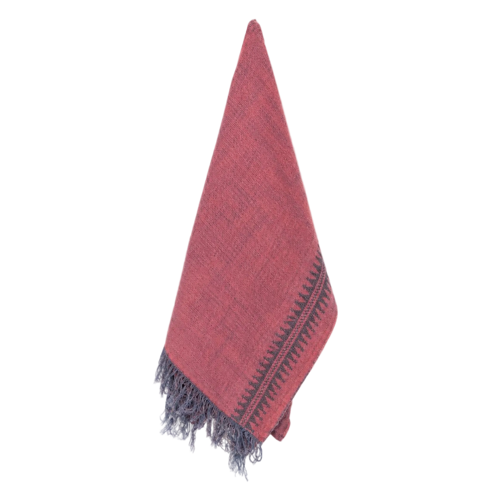 RED LINEN SHAWL MARY MAGDALENE