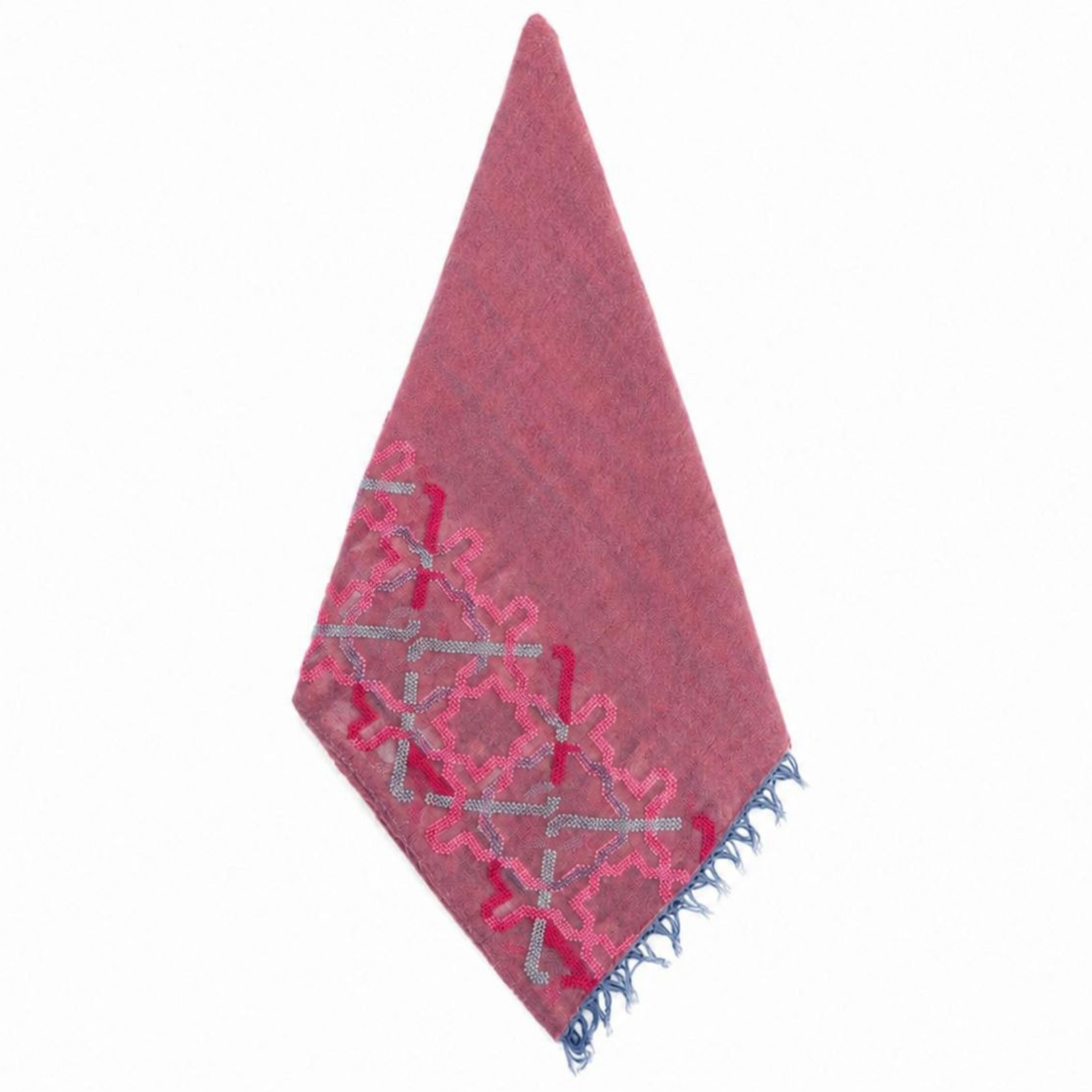 RED LINEN SHAWL ALHAMBRA