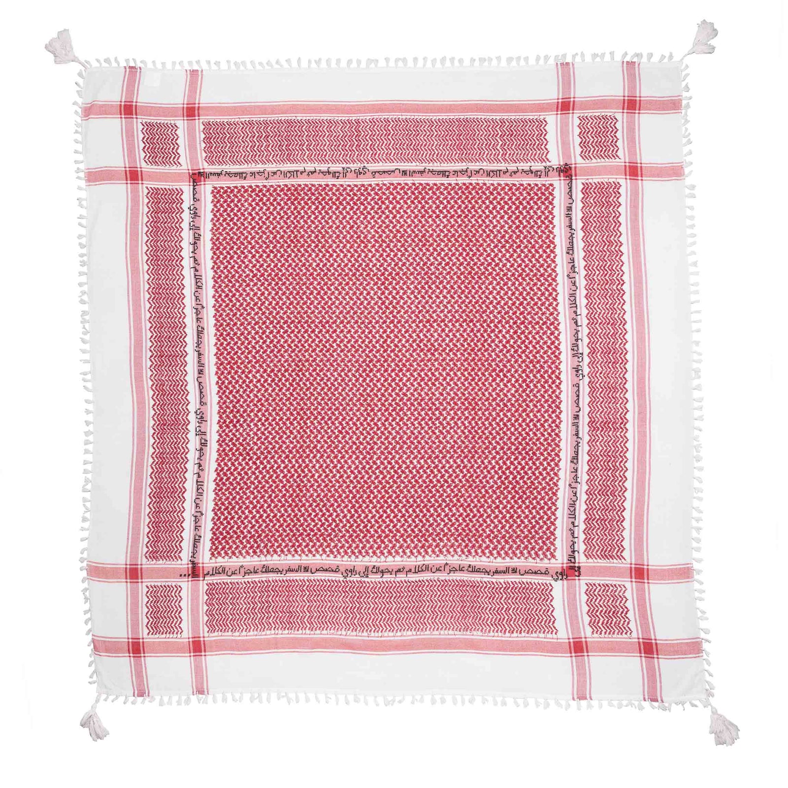 RED & WHITE IBN BATTUTA COTTON KEFFIYEH