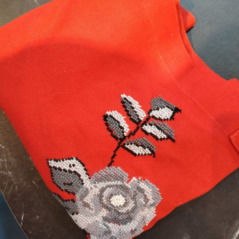 Red Canvas Bag Hana Rose