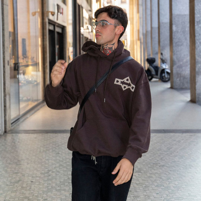 Organic Cotton Brown Hoodie Al Quds