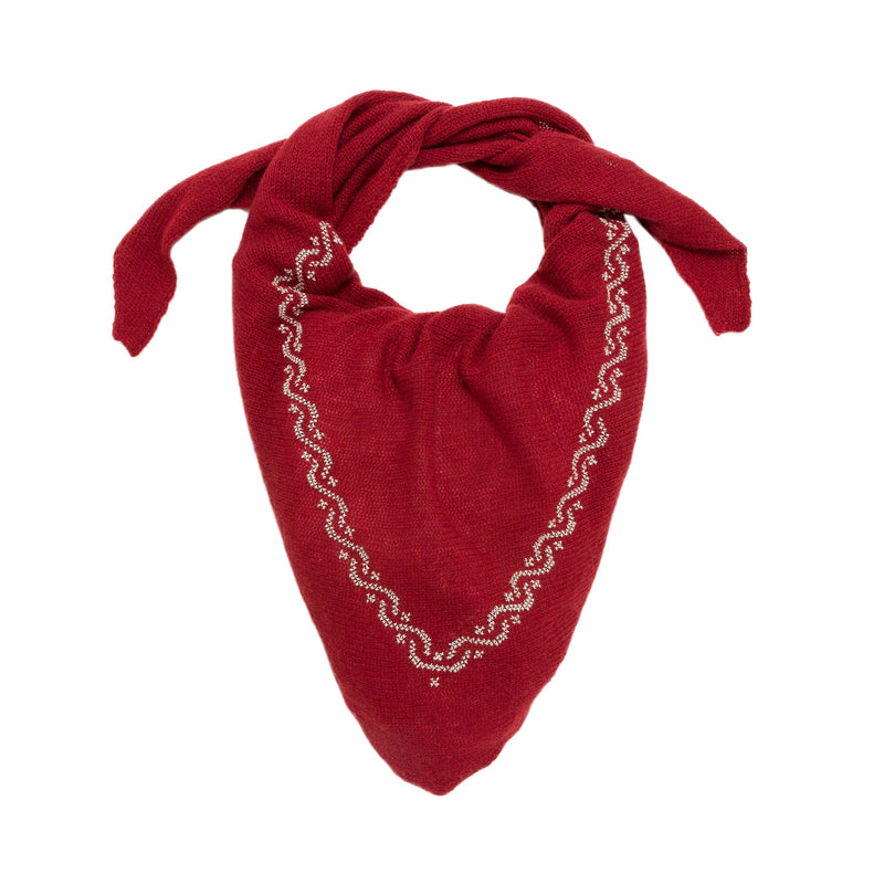RUBY CASHMERE TRIANGLE SCARF | WAVES
