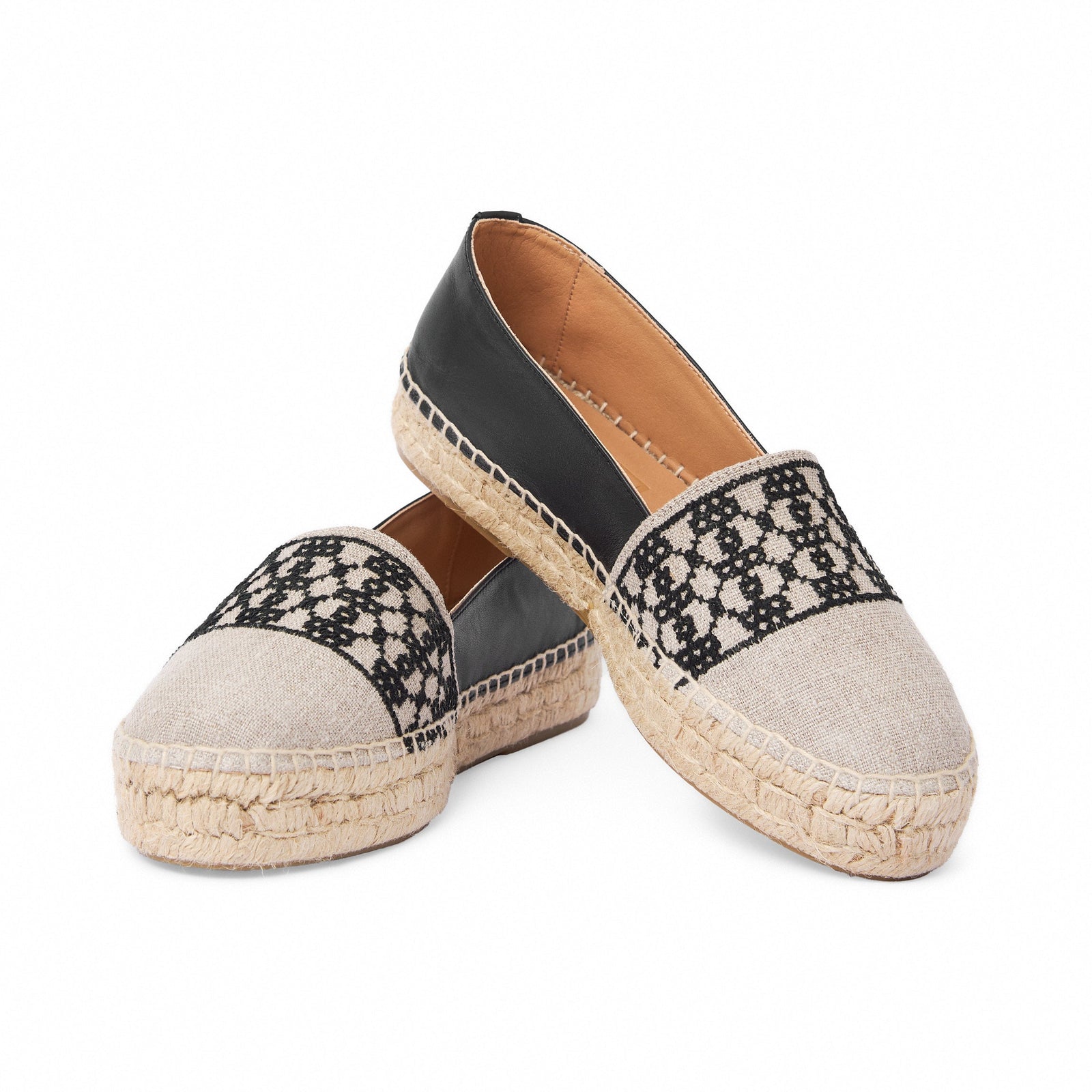 LINEN ESPADRILLES | BEEHIVE BLACK